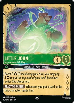 Little John - Impermanent Outlaw (92/204) [Whispers in the Well] Cold Foil Lorcana Single Disney