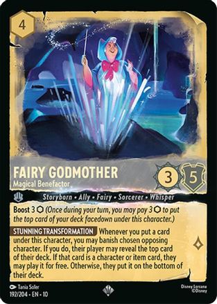 Fairy Godmother - Magical Benefactor (192/204) [Whispers in the Well] Cold Foil Lorcana Single Disney