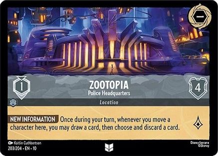 Zootopia - Police Headquarters (203/204) [Whispers in the Well] Cold Foil Lorcana Single Disney