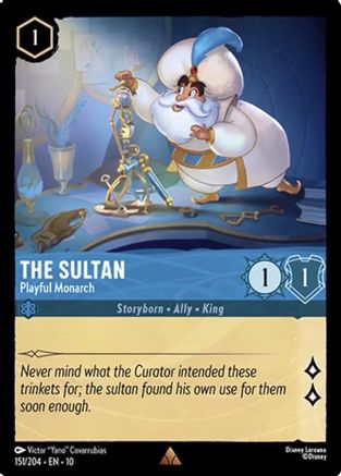 The Sultan - Playful Monarch (151/204) [Whispers in the Well] Cold Foil Lorcana Single Disney