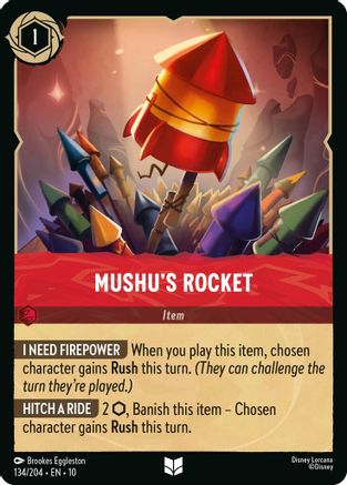 Mushu's Rocket (134/204) [Whispers in the Well] Lorcana Single Disney