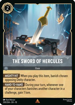 The Sword of Hercules (200/204) [Whispers in the Well] Cold Foil Lorcana Single Disney