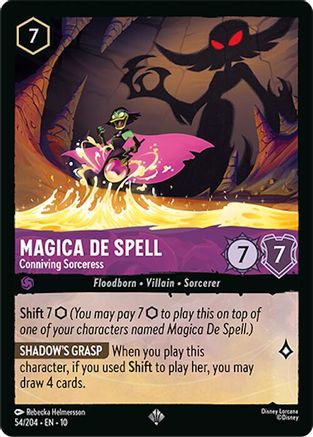Magica De Spell - Conniving Sorceress (54/204) [Whispers in the Well] Cold Foil Lorcana Single Disney