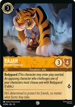 Rajah - Devoted Protector (6/204) [Whispers in the Well] Cold Foil Lorcana Single Disney