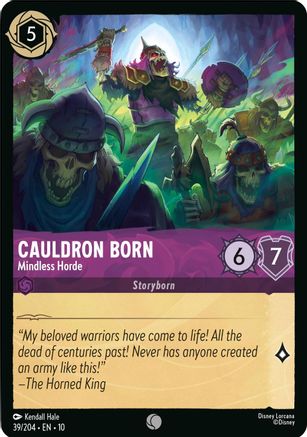 Cauldron Born - Mindless Horde (39/204) [Whispers in the Well] Cold Foil Lorcana Single Disney