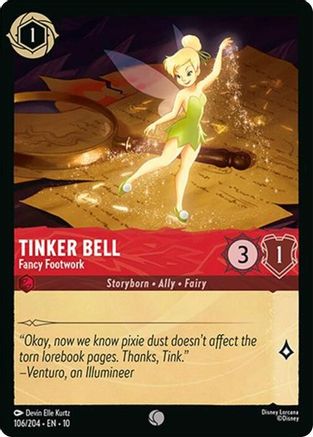Tinker Bell - Fancy Footwork (106/204) [Whispers in the Well] Cold Foil Lorcana Single Disney