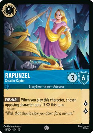 Rapunzel - Creative Captor (143/204) [Whispers in the Well] Cold Foil Lorcana Single Disney
