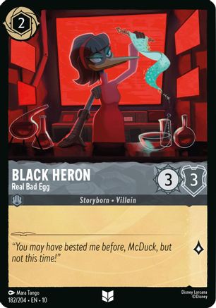 Black Heron - Real Bad Egg (182/204) [Whispers in the Well] Cold Foil Lorcana Single Disney