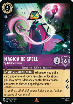 Magica De Spell - Spiteful Sorceress (52/204) [Whispers in the Well] Cold Foil Lorcana Single Disney
