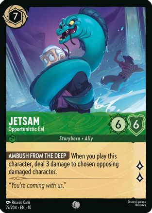 Jetsam - Opportunistic Eel (77/204) [Whispers in the Well] Cold Foil Lorcana Single Disney