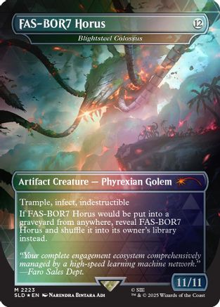 FAS-BOR7 Horus - Blightsteel Colossus (Rainbow Foil) (SLD-2223) [Secret Lair] Drop Series Foil MTG Single Wizards of the Coast