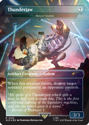 Thunderjaw - Meteor Golem (Rainbow Foil) (SLD-2225) [Secret Lair] Drop Series Foil MTG Single Wizards of the Coast