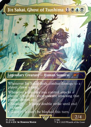 Jin Sakai, Ghost of Tsushima (Rainbow Foil) (SLD-2226) [Secret Lair] Drop Series Foil MTG Single Wizards of the Coast