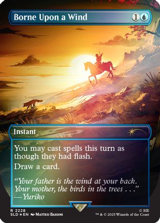 Borne Upon a Wind (Rainbow Foil) (SLD-2228) [Secret Lair] Drop Series Foil MTG Single Wizards of the Coast