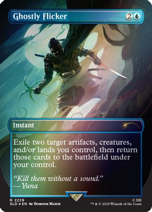 Ghostly Flicker (Rainbow Foil) (SLD-2229) [Secret Lair] Drop Series Foil MTG Single Wizards of the Coast