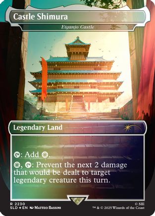 Castle Shimura - Eiganjo Castle (Rainbow Foil) (SLD-2230) [Secret Lair] Drop Series Foil MTG Single Wizards of the Coast