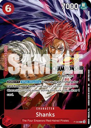 Shanks (CS 25-26 Event Pack Finalist Ver.) (P-083) [One Piece Promotion Cards] Foil One Piece Single Bandai