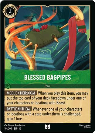 Blessed Bagpipes (101/204) [Whispers in the Well] Cold Foil Lorcana Single Disney