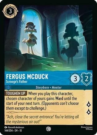 Fergus McDuck - Scrooge's Father (144/204) [Whispers in the Well] Lorcana Single Disney