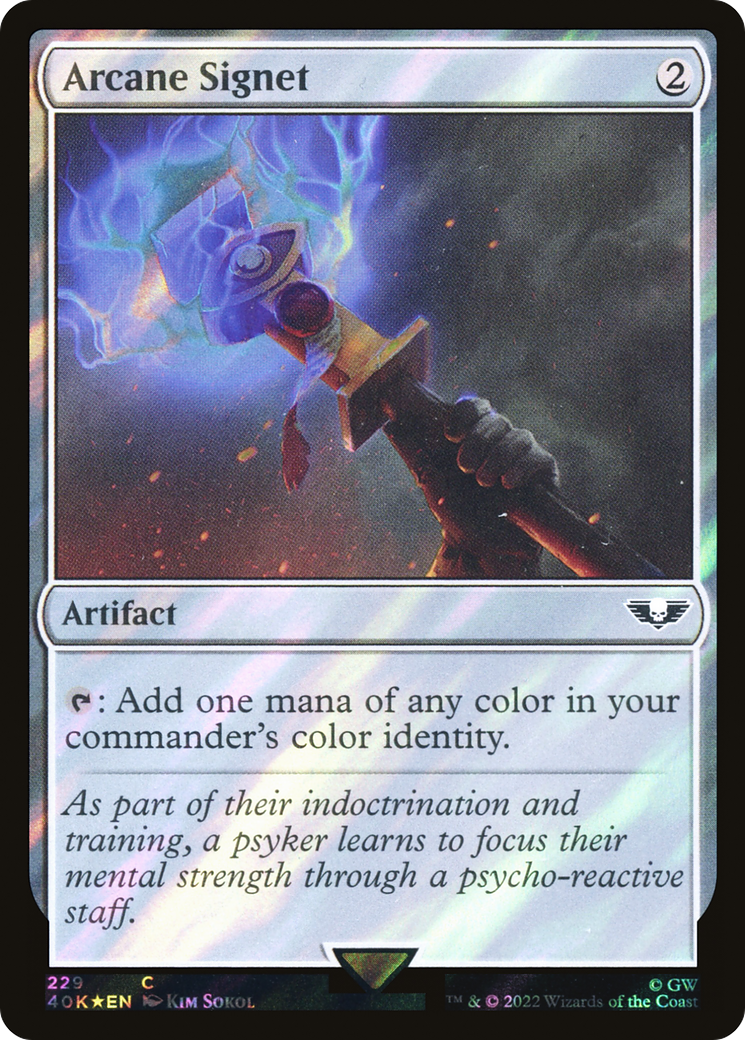 Arcane Signet (40K-229★) [Warhammer 40,000 Commander] Foil MTG Single Wizards of the Coast