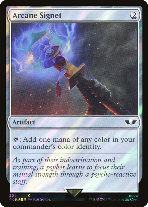 Arcane Signet (40K-229★) [Warhammer 40,000 Commander] Foil MTG Single Wizards of the Coast