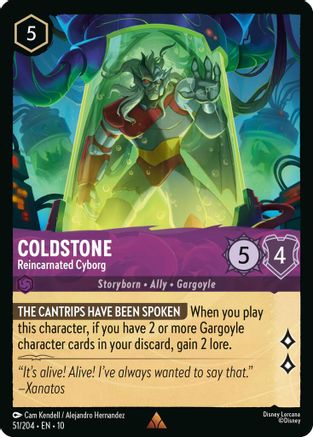Coldstone - Reincarnated Cyborg (51/204) [Whispers in the Well] Cold Foil Lorcana Single Disney