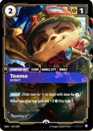 Teemo - Scout (197/298) [Riftbound Promotional Cards] Riftbound Singles Riot Games