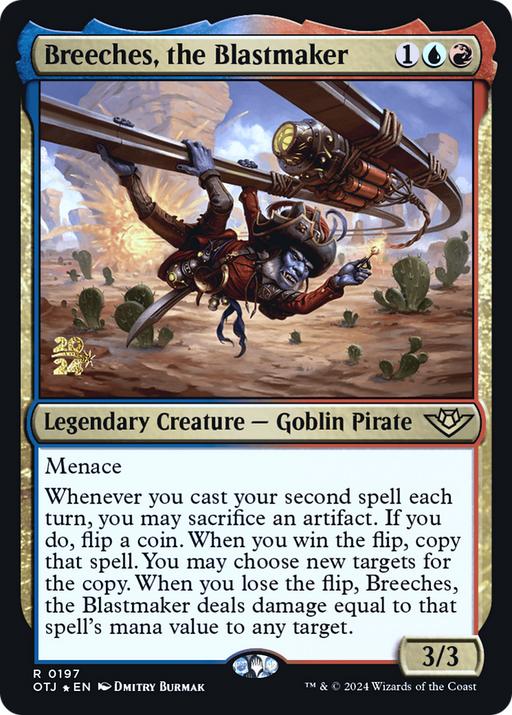 Breeches, the Blastmaker (PRE-197) [Outlaws of Thunder Junction Promos] Foil MTG Single Wizards of the Coast