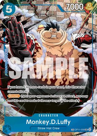 Monkey.D.Luffy - OP11-058 (TR) (OP11-058) [Carrying On His Will] Foil One Piece Single Bandai