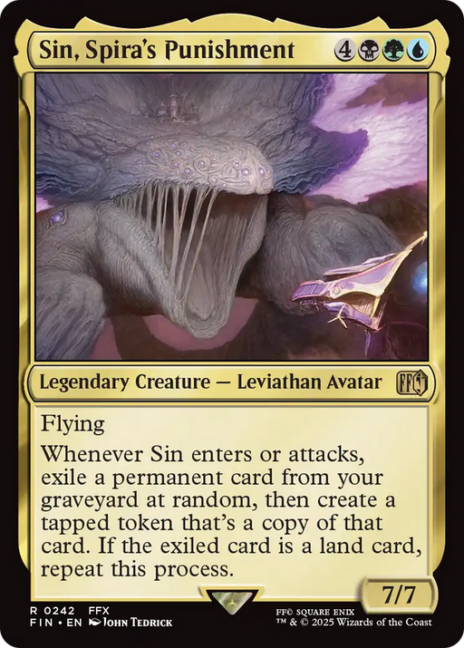 Sin, Spira's Punishment (FIN-242) [FINAL FANTASY] MTG Single Wizards of the Coast