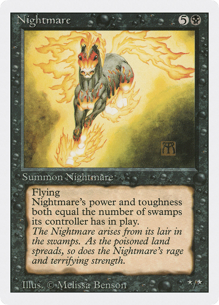 Nightmare (3ED-120) [Revised Edition] MTG Single Magic: The Gathering