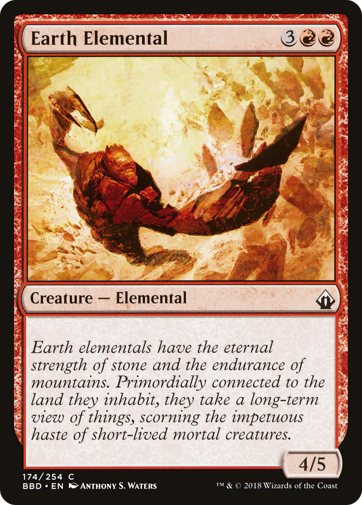Earth Elemental (BBD-174) [Battlebond] Foil MTG Single Wizards of the Coast