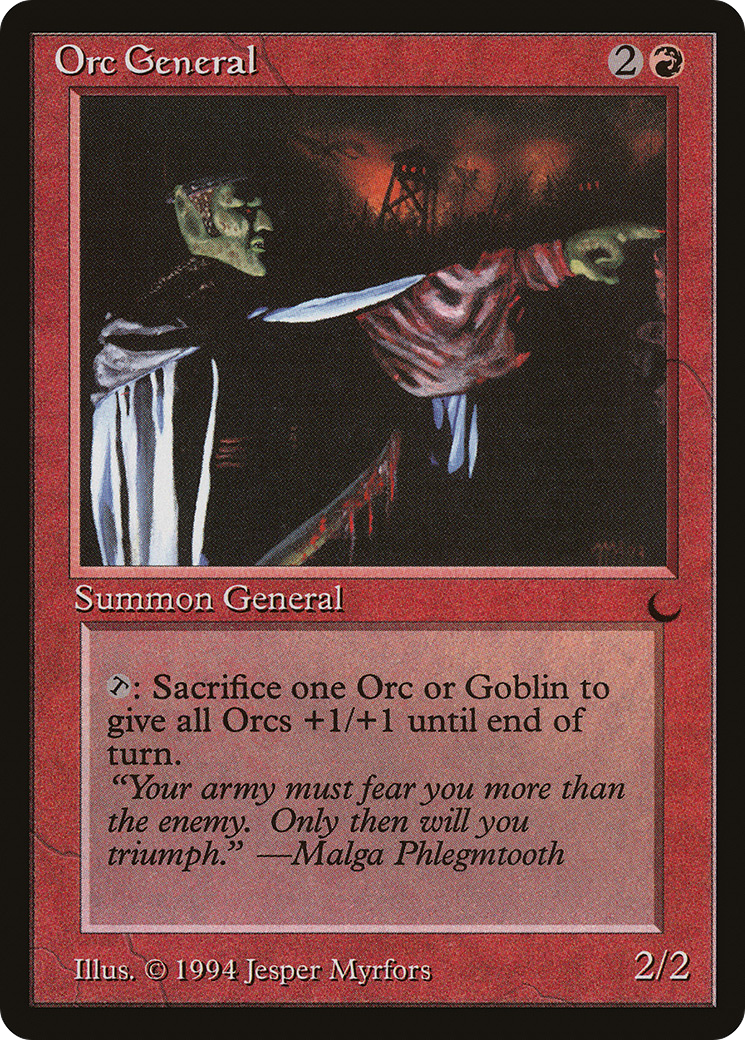 Orc General (DRK-073) [Oldschool] The Dark MTG Single Wizards of the Coast