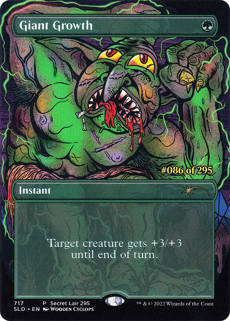 Giant Growth (Serial Numbered) (SLD-717) [Secret Lair] Drop (Borderless) MTG Single Wizards of the Coast