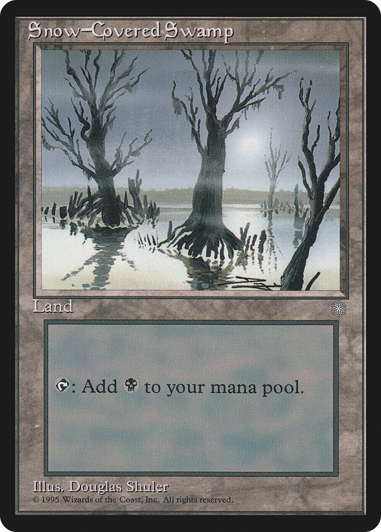 Snow-Covered Swamp (ICE-372) [Ice Age] MTG Single Wizards of the Coast