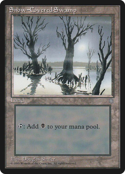 Snow-Covered Swamp (ICE-372) [Ice Age] MTG Single Wizards of the Coast