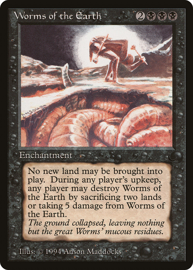 Worms of the Earth (DRK-) [Oldschool] The Dark MTG Single Wizards of the Coast