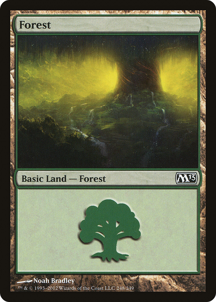 Forest (M13-248) [Magic 2013] Foil MTG Single Wizards of the Coast