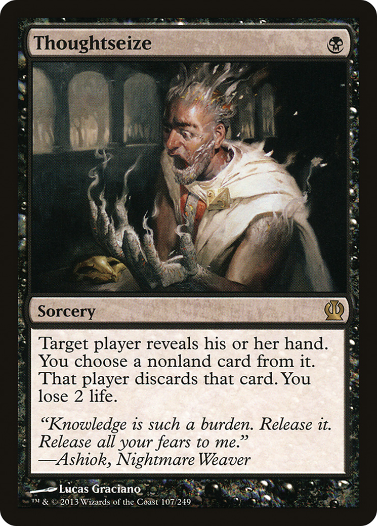 Thoughtseize (THS-107) [Theros] Foil MTG Single Wizards of the Coast