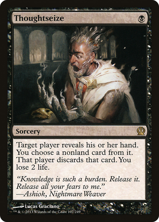 Thoughtseize (THS-107) [Theros] Foil MTG Single Wizards of the Coast