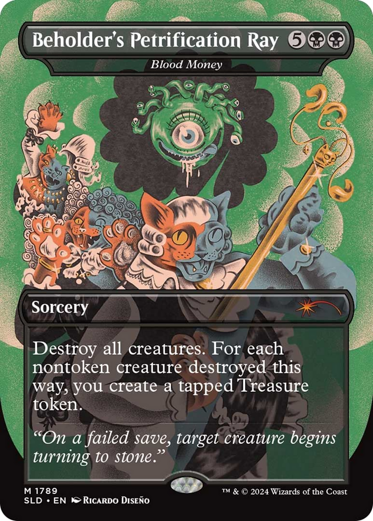 Beholder's Petrification Ray - Blood Money (SLD-1789) [Secret Lair] Drop (Borderless) MTG Single Wizards of the Coast