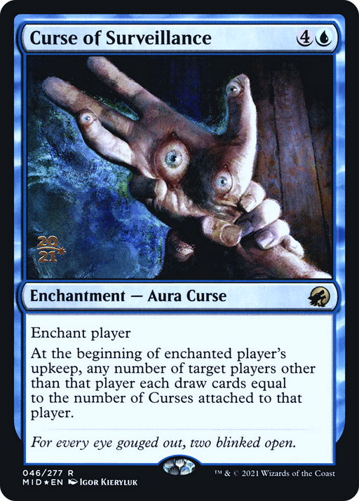 Curse of Surveillance (PRE-046) [Innistrad: Midnight Hunt Promos] Foil MTG Single Wizards of the Coast