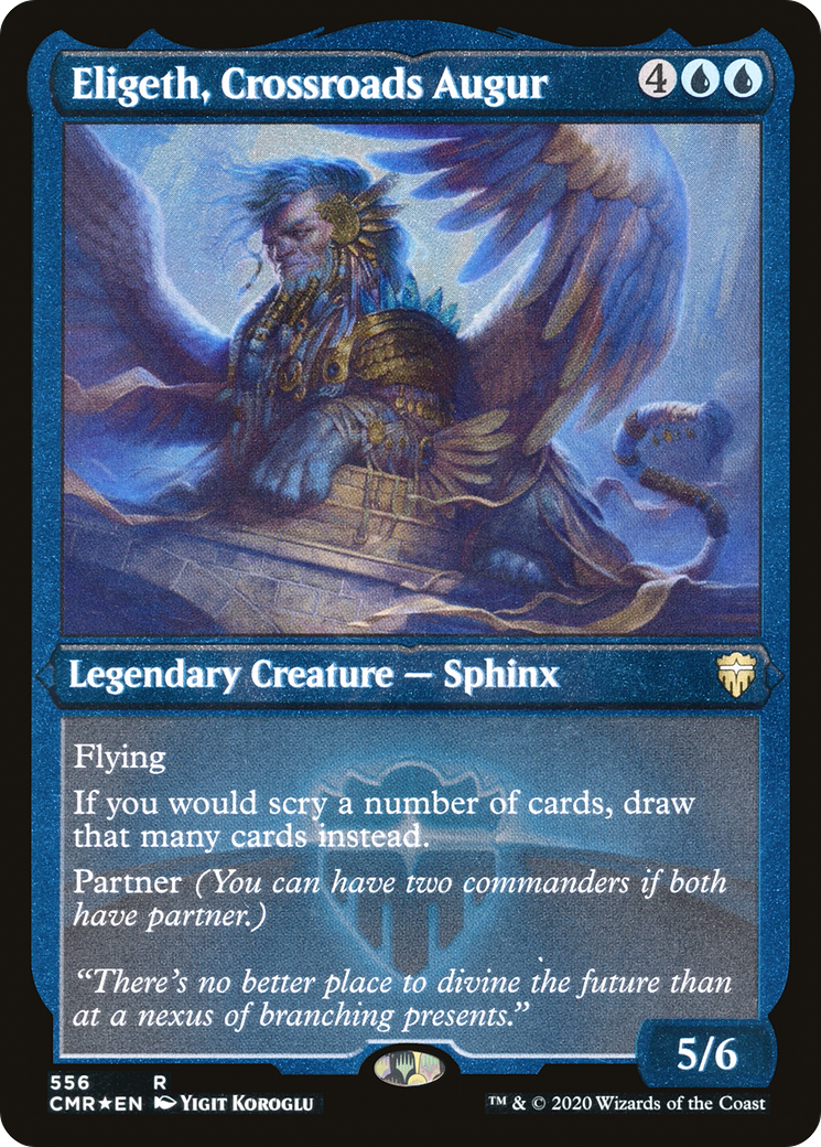 Eligeth, Crossroads Augur (Foil Etched) (CMR-556) [Commander Legends] Foil MTG Single Wizards of the Coast