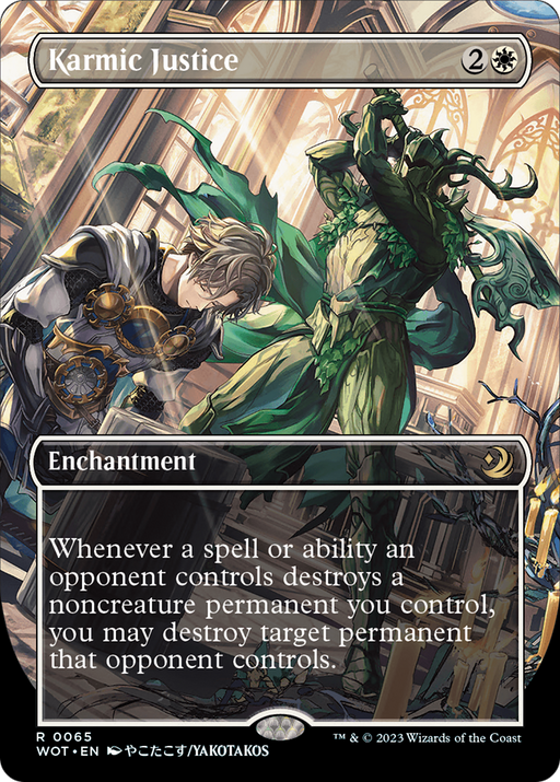 Karmic Justice (Anime Borderless) (WOT-065) [Wilds of Eldraine: Enchanting Tales] (Borderless) MTG Single Wizards of the Coast