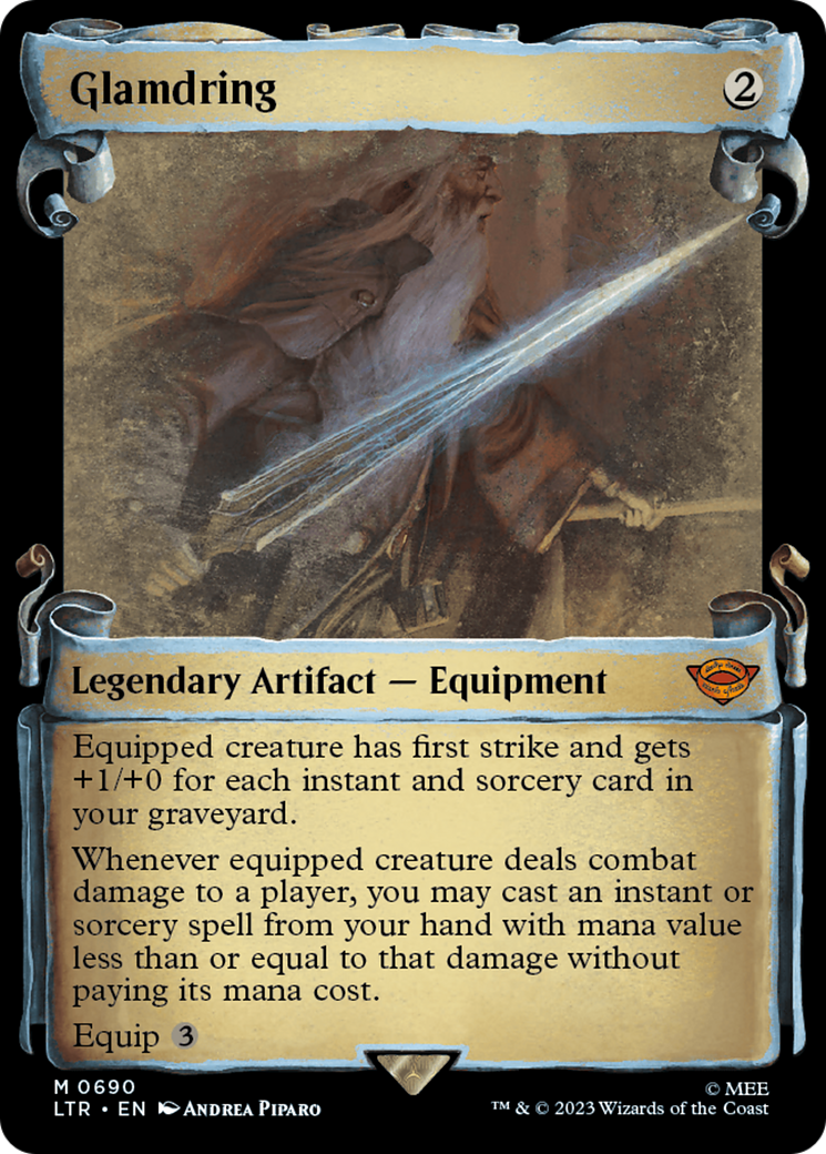Glamdring (Showcase Scrolls) (LTR-690) [The Lord of the Rings: Tales of Middle-earth] (Showcase) MTG Single Wizards of the Coast