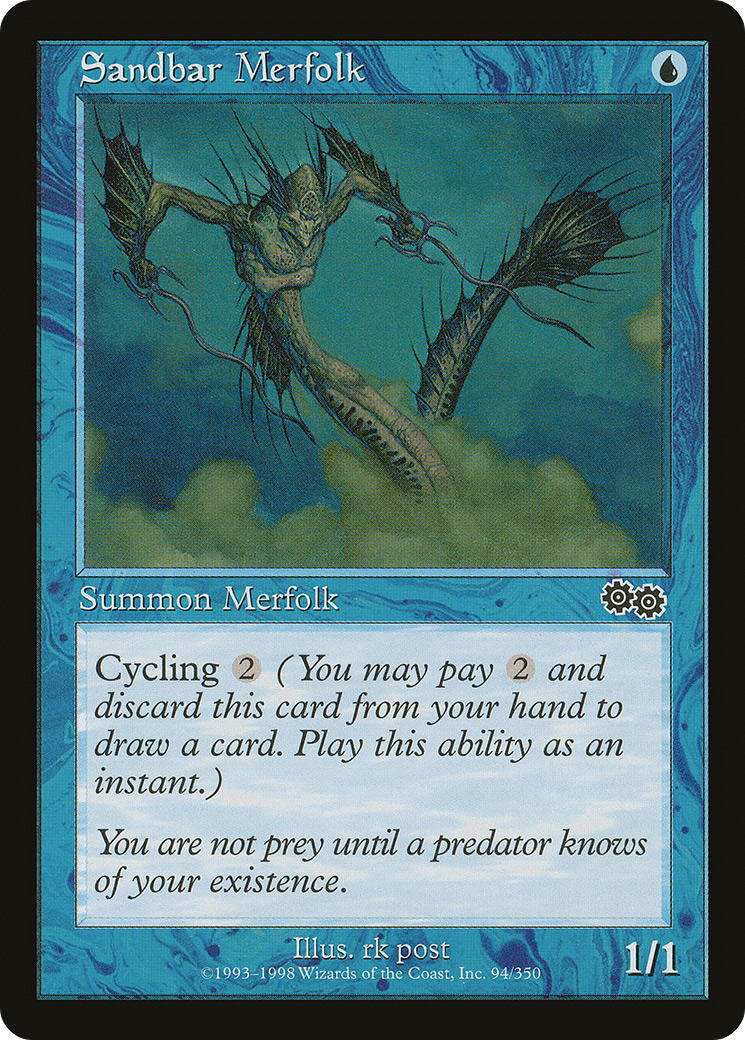Sandbar Merfolk (USG-094) [Urza's Saga] MTG Single Wizards of the Coast