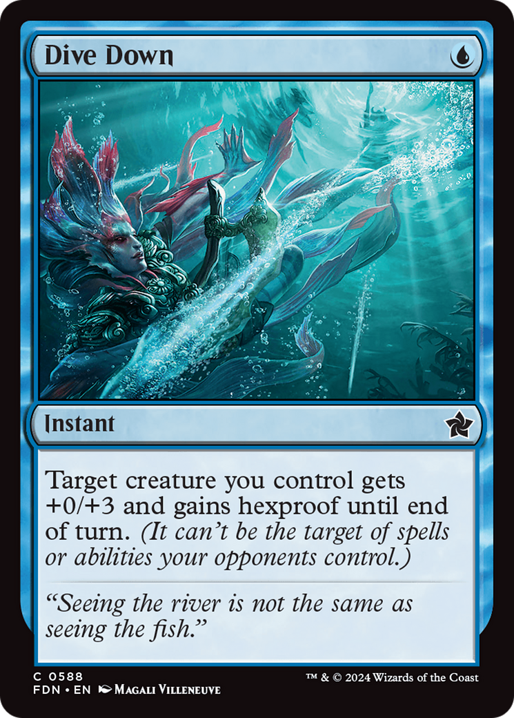 Dive Down (FDN-588) [Foundations] MTG Single Wizards of the Coast