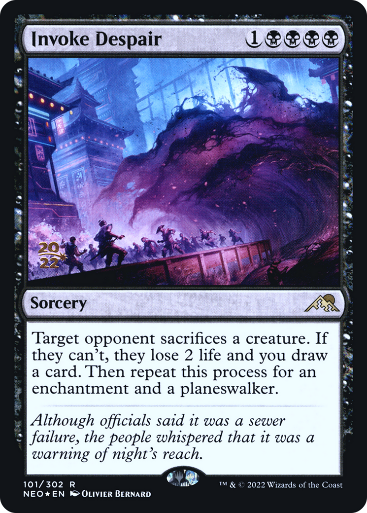 Invoke Despair (PRE-101S) [Kamigawa: Neon Dynasty Promos] Foil MTG Single Wizards of the Coast