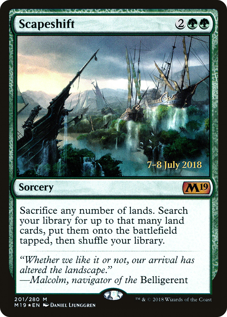 Scapeshift (PRE-201) [Core Set 2019 Promos] Foil MTG Single Wizards of the Coast