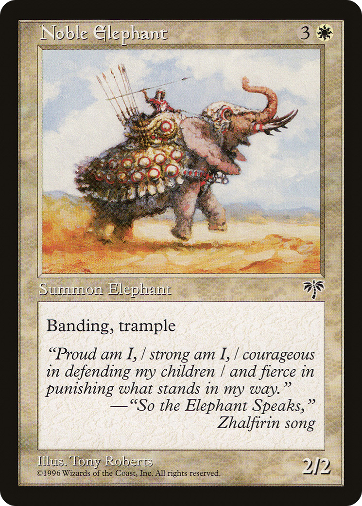Noble Elephant (MIR-030) [Mirage] MTG Single Wizards of the Coast